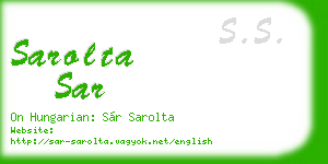 sarolta sar business card